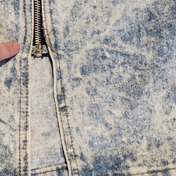 Vintage Jordache Acid Wash Denim High Waisted Skirt Size 6/8 Retro Jean Stone - Picture 6 of 9